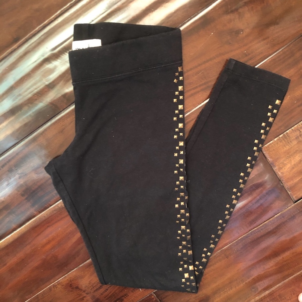 Black Aeropostale Leggings with Gold Beads